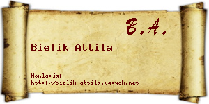Bielik Attila névjegykártya