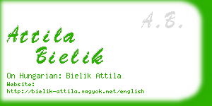 attila bielik business card